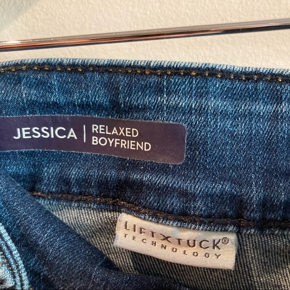 NOT YOUR DAUGHTERS JEANS NYDJ Jessica Relaxed Boyfriend Mid-Wash Sz 12P - Picture 4 of 6